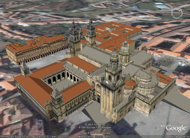 Cathdrale de Saint-Jacques-de-Compostelle 3D textur
