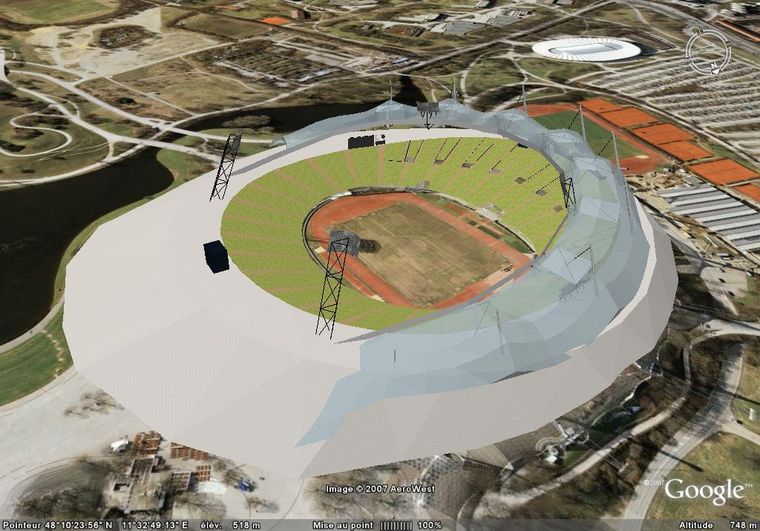 Stade olympique de Munich 3D textur