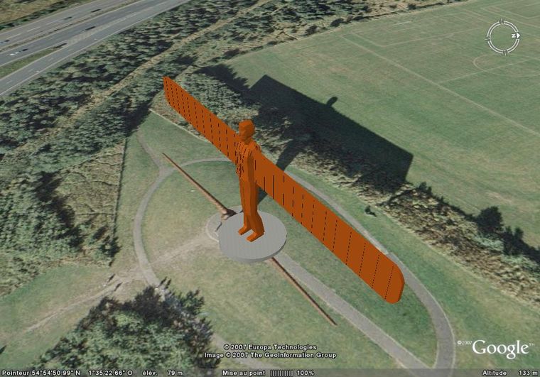 Statue Angel of the north 3D textur
