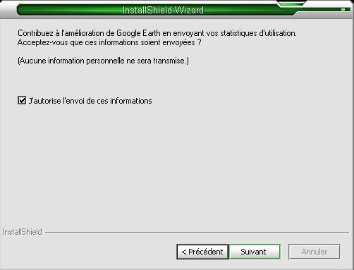 installation google earth