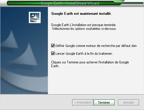 installation google earth